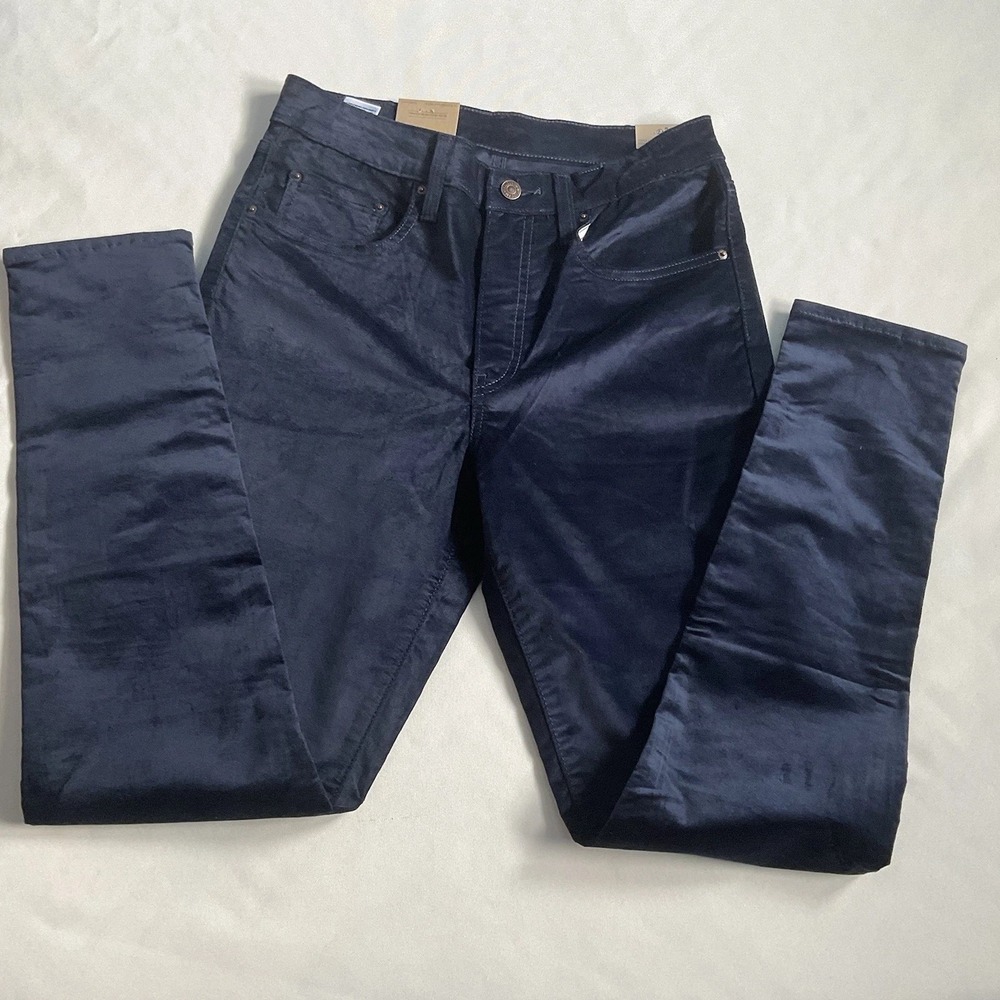 Levi's 721 High Rise Skinny Slim Pants Women's W30 x‎ L30 Navy Blue Corduroy